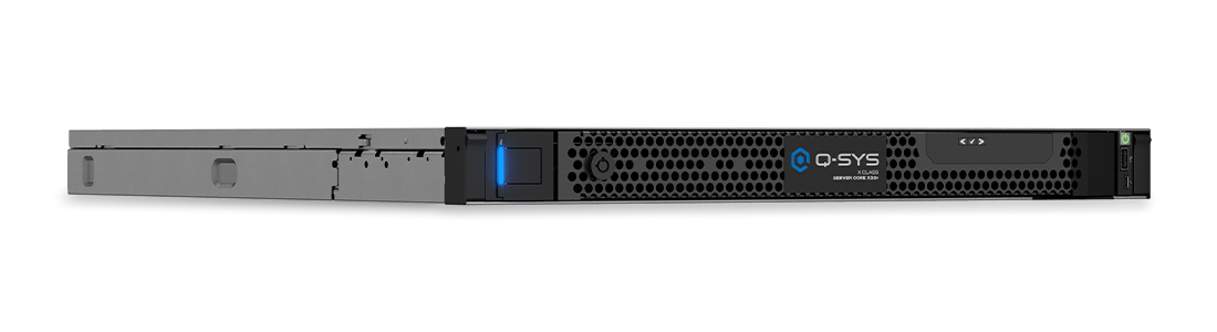 Rechte Winkelansicht des Q-SYS Server Core X20r
