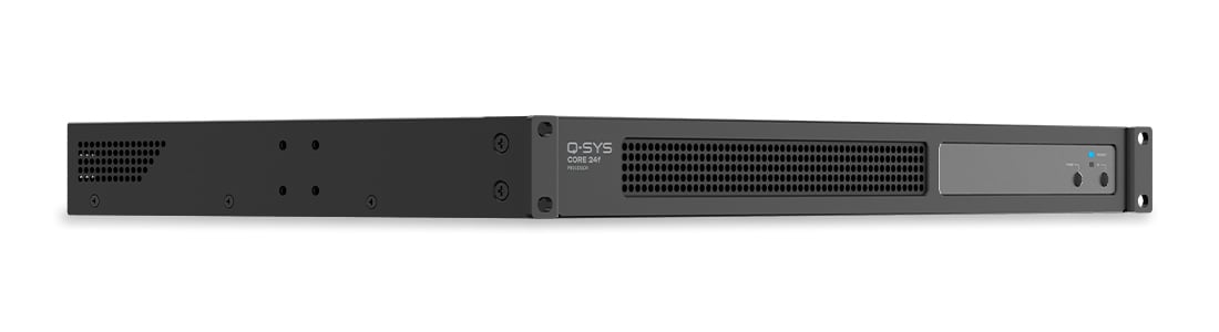 Rechte Winkelansicht des Q-SYS Core 24f 