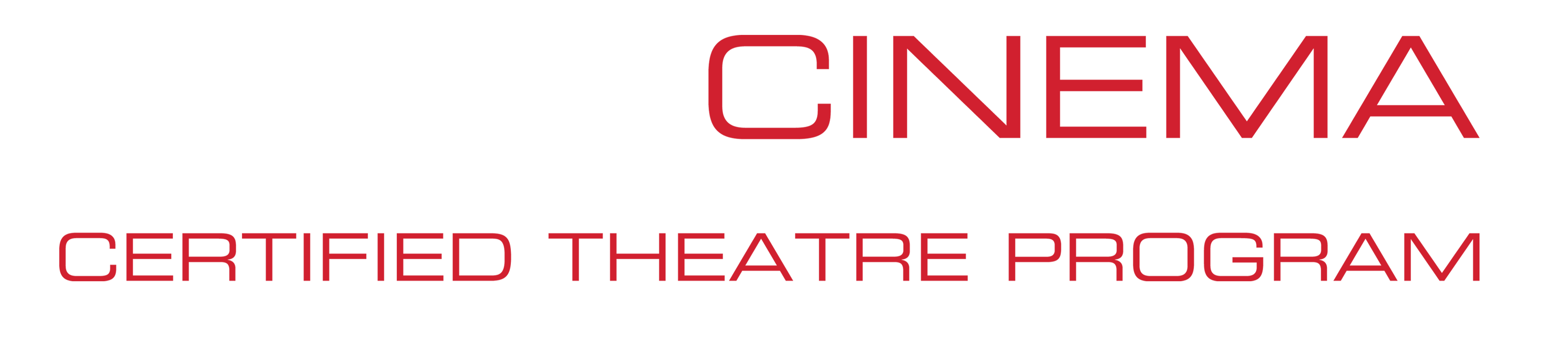 Der Text lautet: Cinema Certified Theater Program