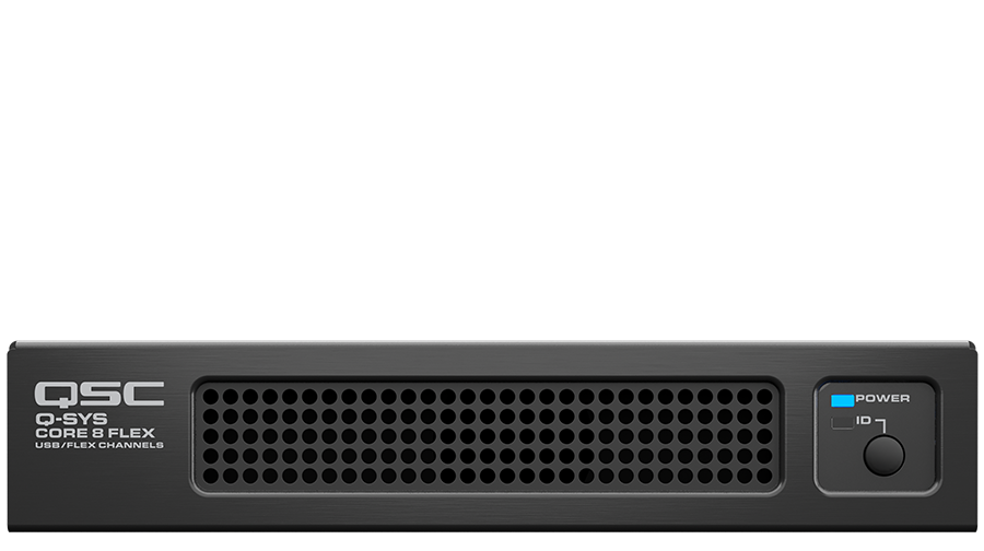 Frontansicht eines Q-SYS Core 8 Flex