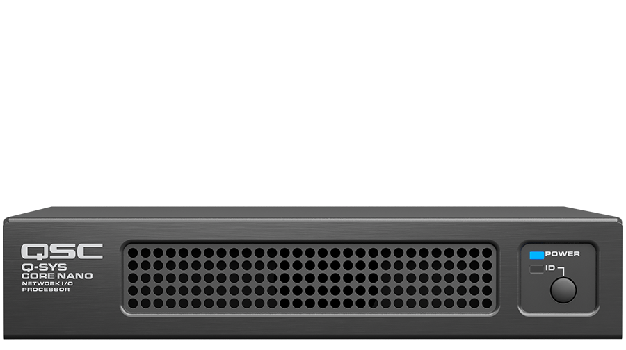 Frontansicht eines Q-SYS Core Nano