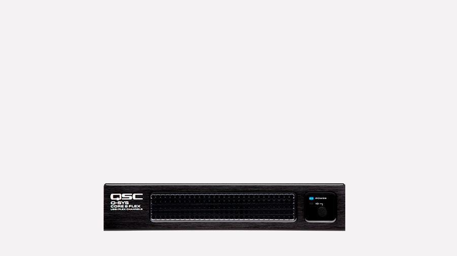 Frontansicht eines Q-SYS Core 8 Flex