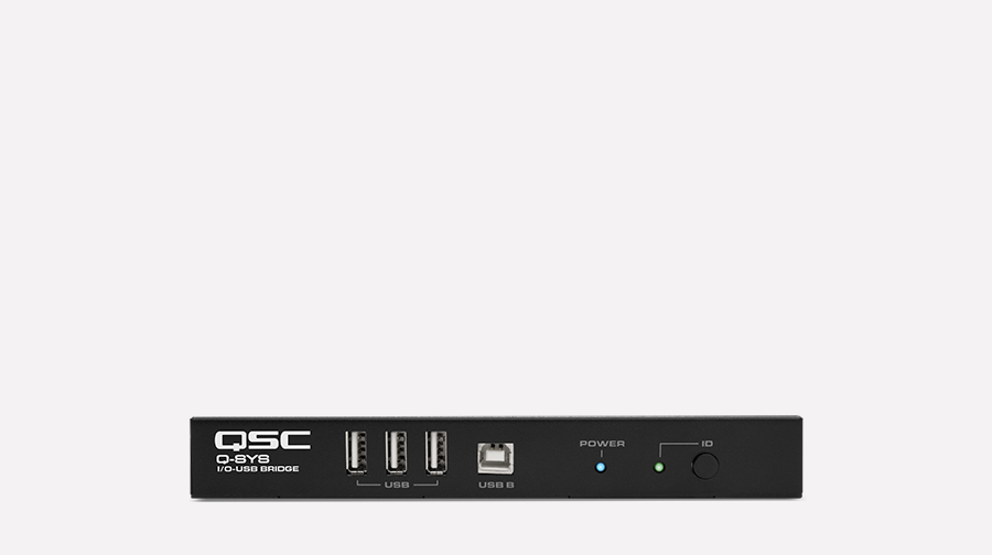 Frontansicht einer Q-SYS I/O Bridge