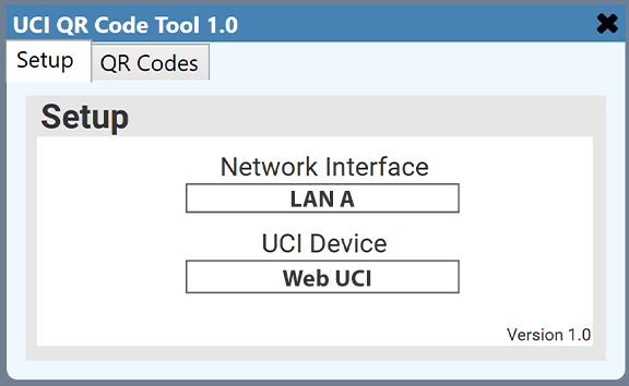 Beispiel für die Einrichtung des UCI QR-Code-Tools