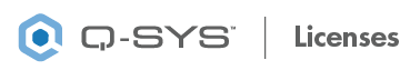 Logo Q-SYS Lizenzen