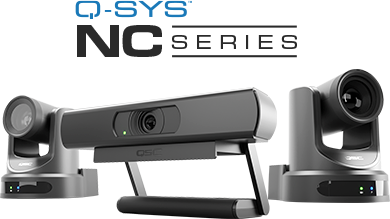 NC Series image, image text: Q-SYS NC-Series