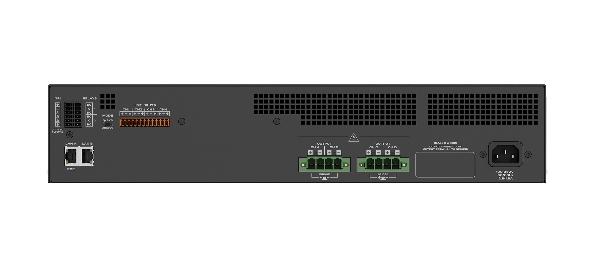 MPA-Q 4x250 Rückansicht