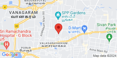 No. 16, 1st Cross Street, East Kamakodinagar, Valasarvakuum, Chennai, Tamil Nadu, 600087