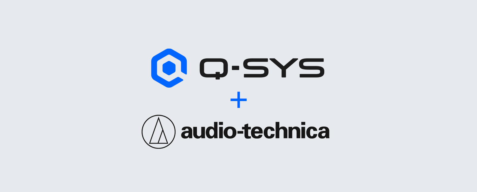 Q-SYS und Audio-Technica Logos