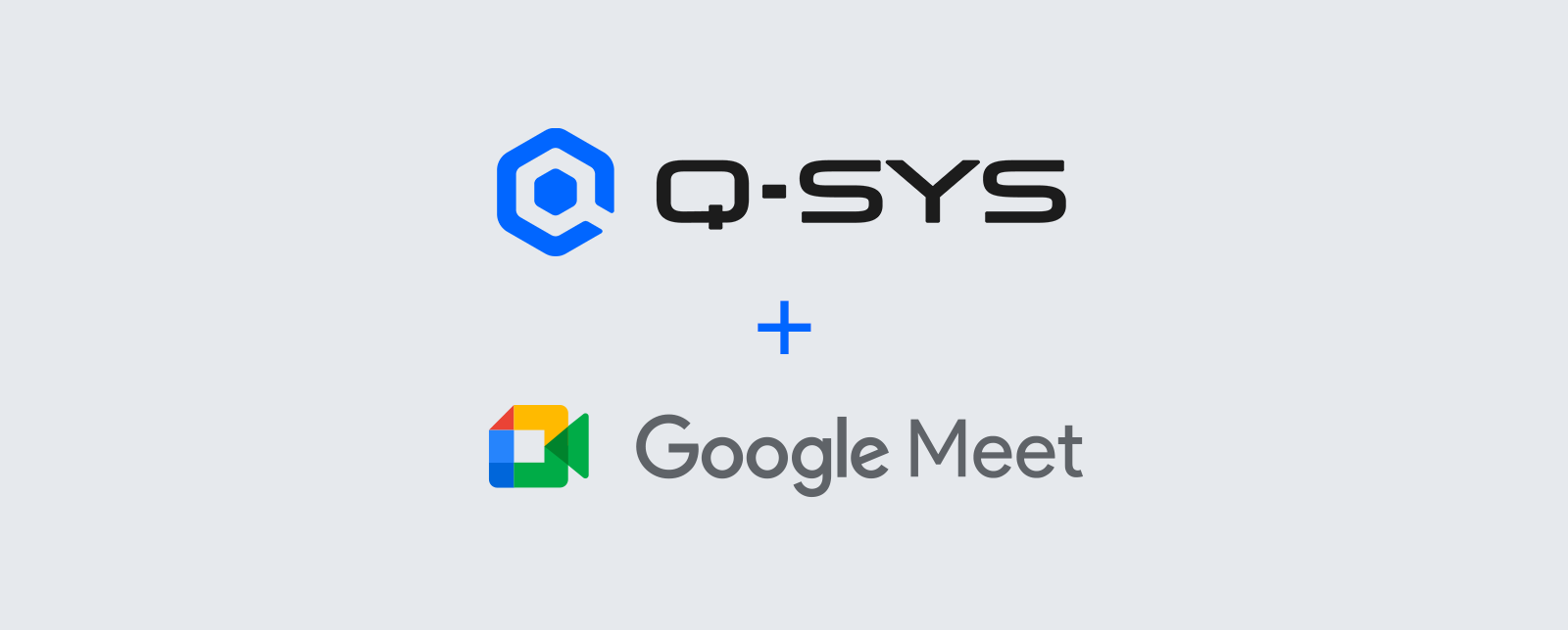Q-SYS und Google Meets Logos