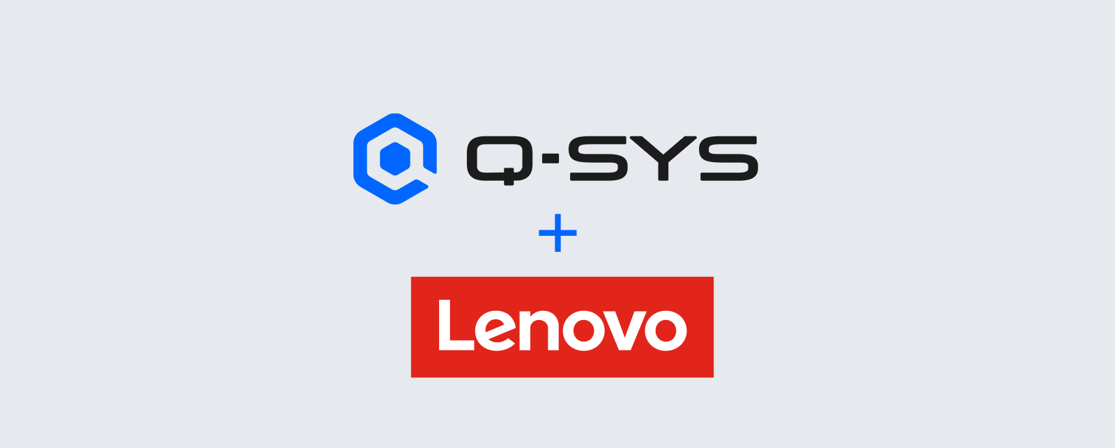 Q-SYS und Lenovo Logos