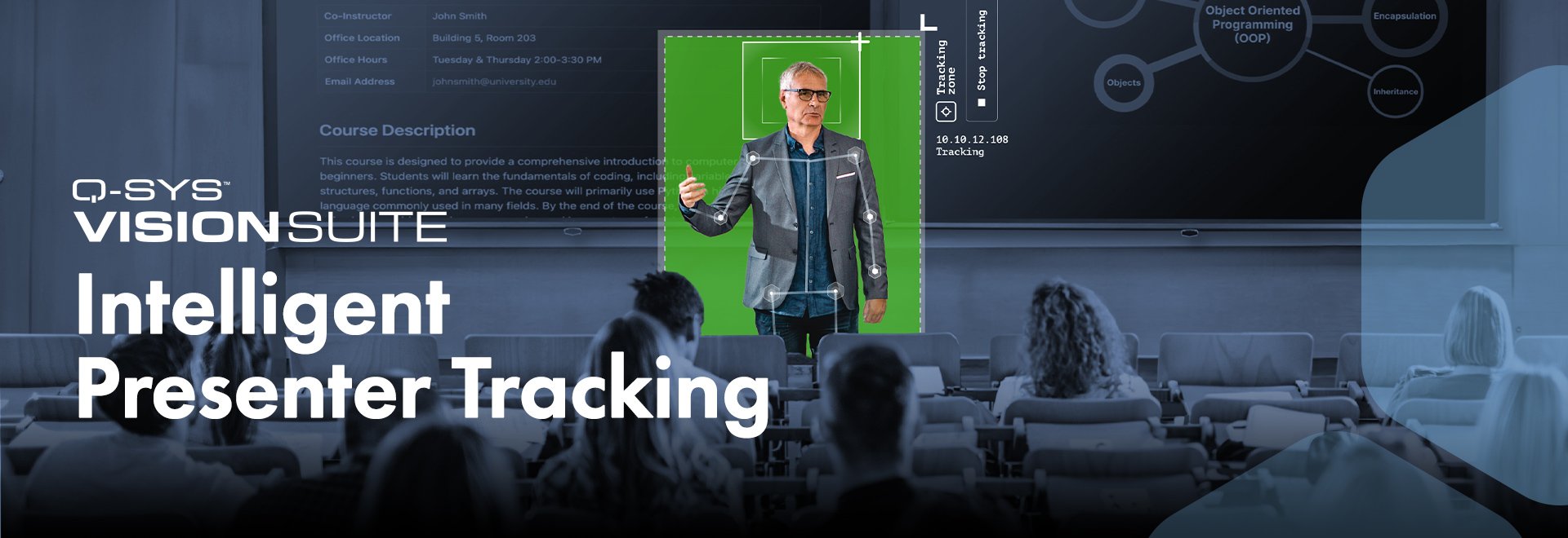 VisionSuite banner showcasing Intelligent Presenter Tracking