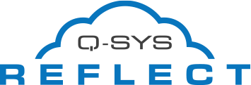 Q-SYS Reflect logo banner